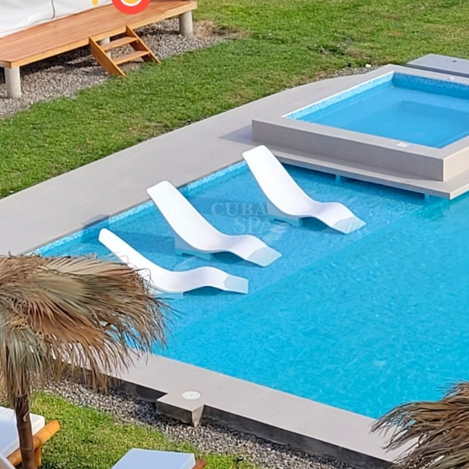 Tumbona de Fibra de vidrio | sumergible al agua