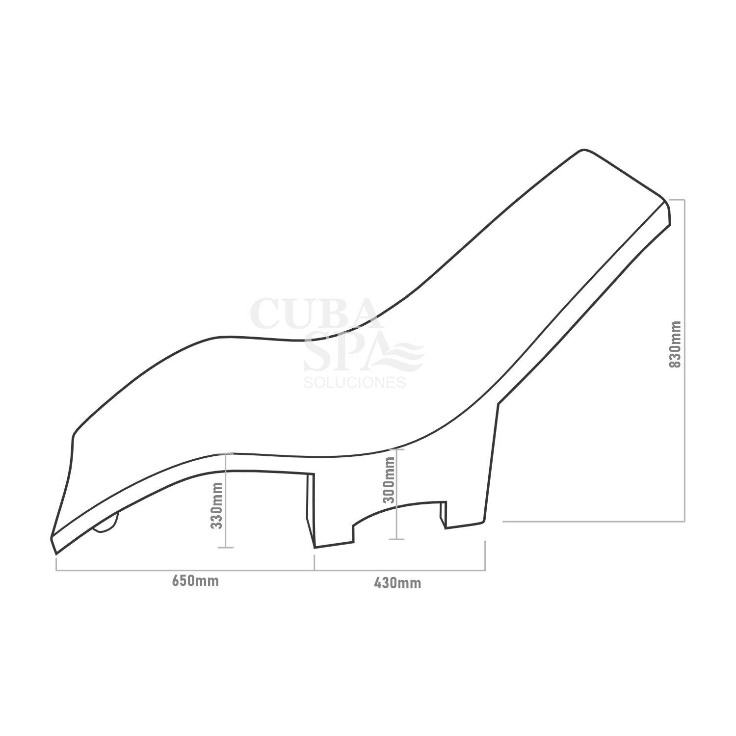 Tumbona de Fibra de vidrio | no sumergible al agua - Imagen 5