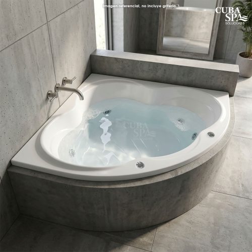 Tina Hidromasaje Esquinero – CORIAN 130*130
