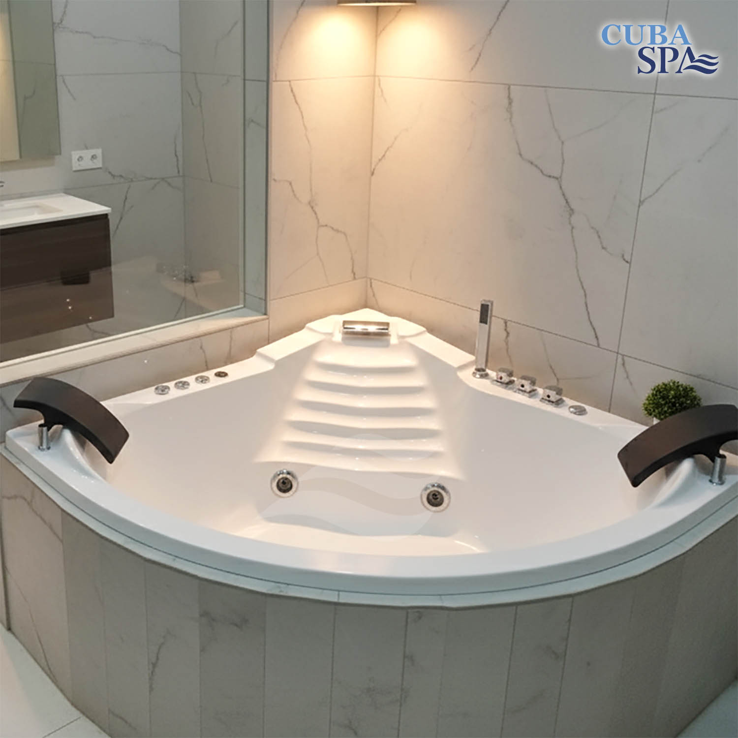 Tina Hidromasaje Esquinero - ATLAS 150*150*42