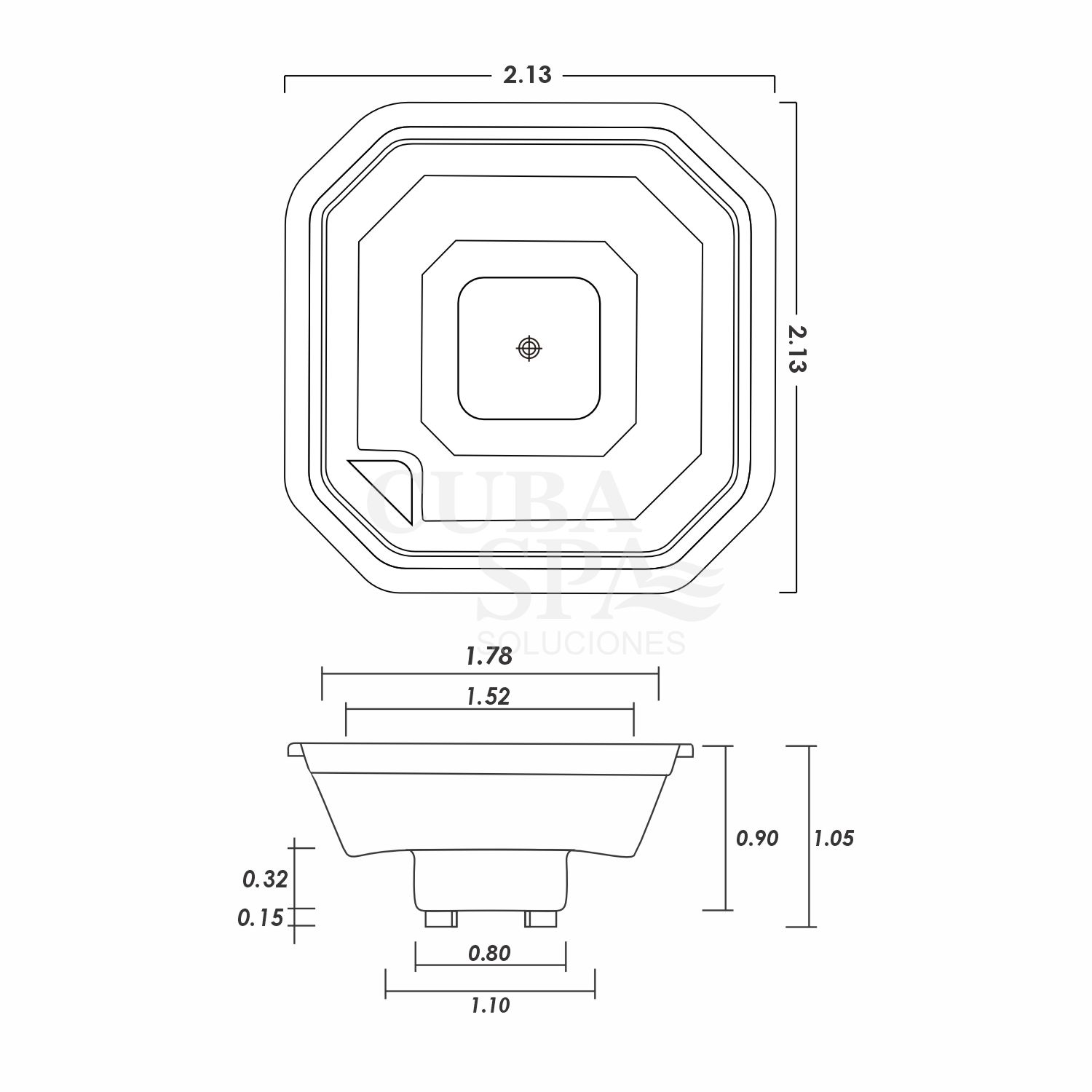 Tina Hidromasaje Spa - SUPER SPA 2.13*2.13 - Imagen 8