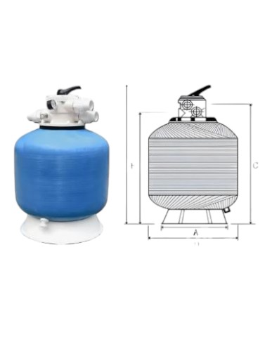 FILTRO DE ARENA 16" (1.5") - GLONG - Imagen 2