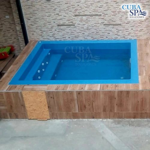 PISCINA EN FIBRA DE VIDRIO MODELO MINIMALISTA DE 3.50 x 2.50 x 1.00