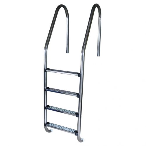 Escalera de 4 pasos de acero inoxidable, AISI-304 Marca Aquant   SL415