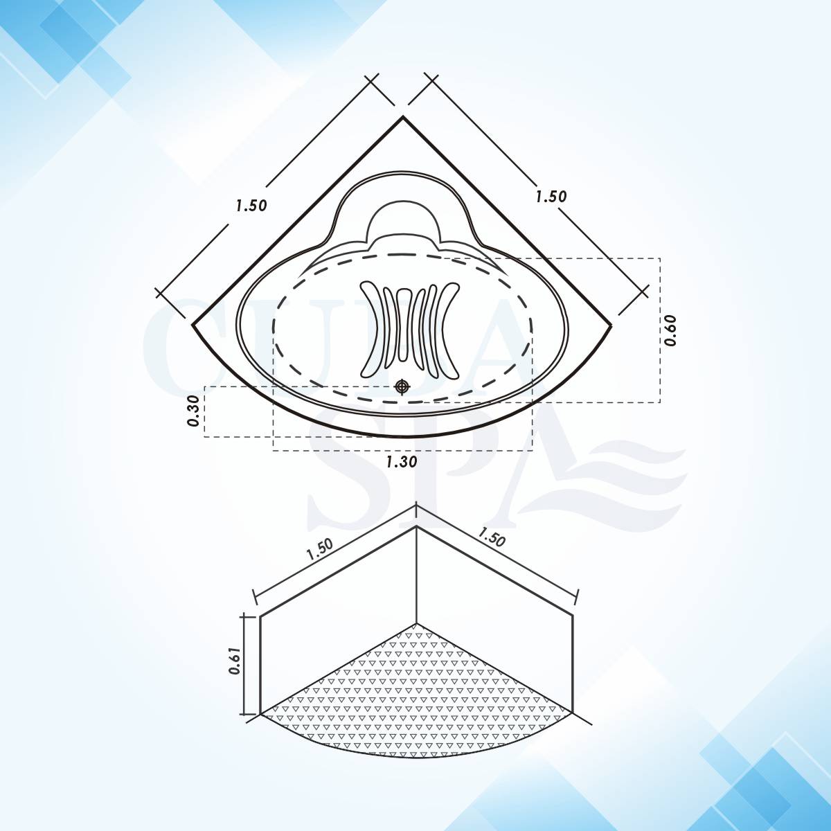 Tina Bañera - PRINCESS III 1.50*1.50*61 - Imagen 5