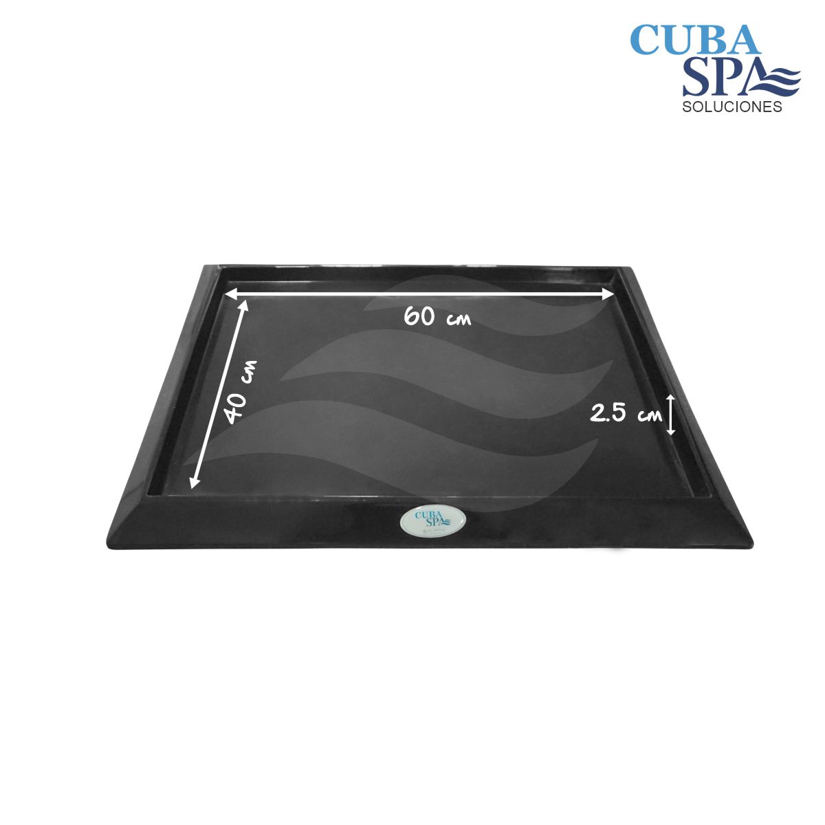 PEDILUVIO NEGRO 69*49*3.5cm | FIBRA DE VIDRIO - Imagen 3