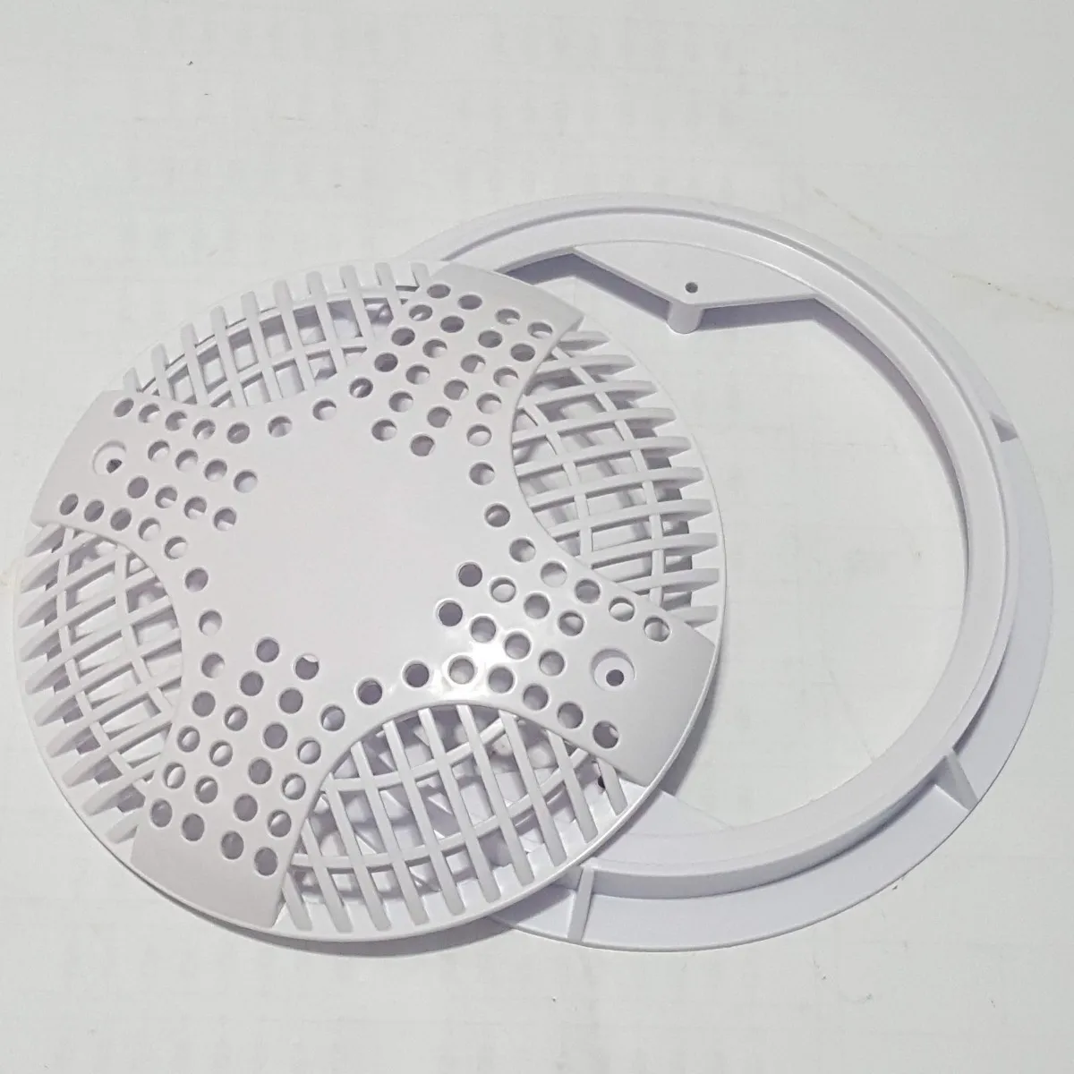 REJILLA SUMIDERO REDONDA DE FONDO 7 3/4 CON ARO DE SOPORTE JDP200AL - Imagen 2