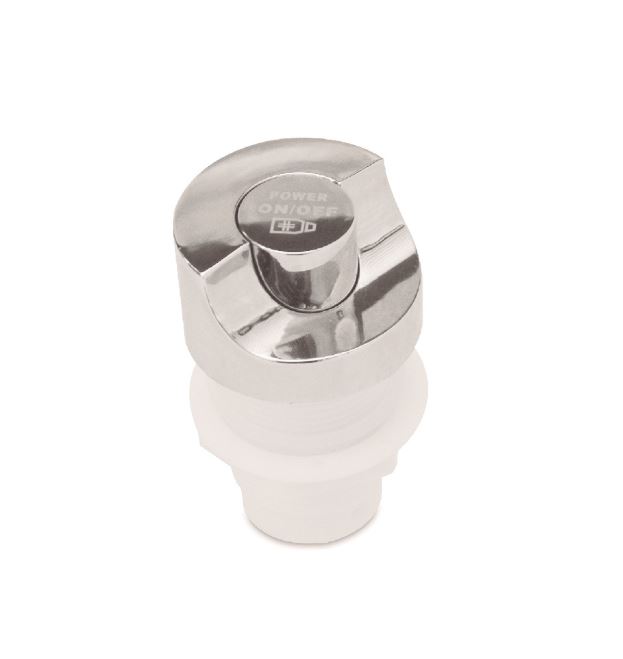 Pulsador On/Off Cylinder en ABS Cromado