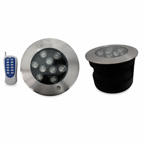 Reflector para Piso de Pileta RGB AC12V con Control Remoto | Modelos 12W, 18W y 24W