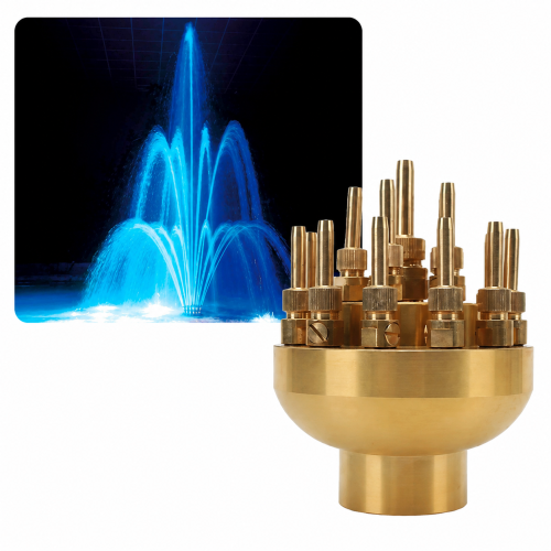 CHORRO FLOR DE LIZ EN BRONCE 2″